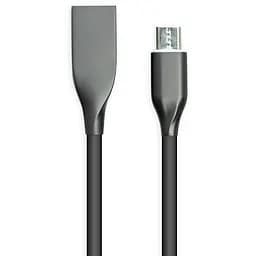 Кабель PowerPlant USB - XiaomicroUSB, 1м, силикон, черный