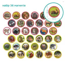 Дитячий магнітний набір Монтесорі "Тварини на континентах: Євразія" DoDo Toys 200285, 36 елементів - мініатюра 4