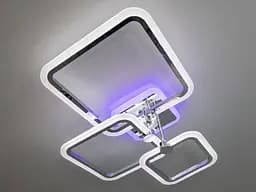 Люстра стельова LED Diasha A8208/3HR, 65W, 3200K-6500K, хром, метал, сучасний стиль для дому - мініатюра 2