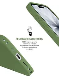 Силиконовый чехол с MagSafe для Apple iPhone 17, ICON2 MagCase, зеленый, противоударный, панель с мягкой подкладкой, защита всего корпуса, поддержка беспроводной зарядки, совместим с защитными стеклами и пленками, ArmorStandart (ARM89580) - мініатюра 4