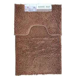 Набор ковриков для ванной Vezzer 60х90 и 50х40 см коричневый (VZ2038Brown)