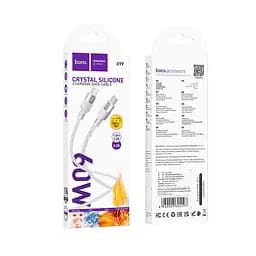 Кабель Hoco X99 Crystal junction Type-C to Type-C silicone charging data cable 1 м 60W/3A - мініатюра 2