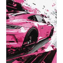 Картина за номерами "Рожевий стиль" ©art_selena_ua Ідейка KHO5156, 40х50 см