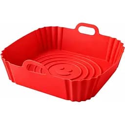 Квадратная силиконовая форма для аэрогриля, духовки и мультипечи 21.5х21.5 см Красный 88174