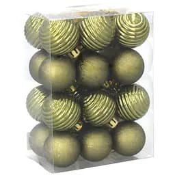 Набір ялинкових куль Chomik мікс 3 см 24 шт. оливковий (5900779877153_2)