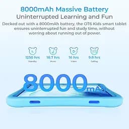 Планшет Oukitel OT6kids 10" HD+/4GB/64GB/ RK3562/8000mAh/ 5+2Мп/ WIFI Blue - мініатюра 6