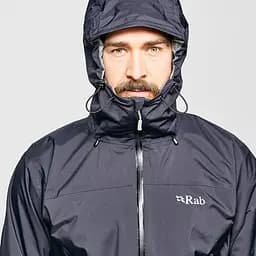 Куртка Rab Downpour Plus Jacket XL Чорний - мініатюра 2