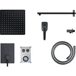 Душова система прихованого монтажу Corsan CMZ066MBL black + BOX 646987, Чорний матовий