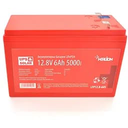Литий-железо-фосфатный аккумулятор Merlion LiFePO4 12.8V 6AH (4S1P/BMS-10A), (151x65x97) for UPS,до 5000 циклов, Q12