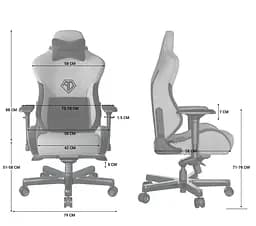Ігрове крісло Anda Seat T-Pro 2 XL Blue/Black (AD12XLLA-01-SB-F) - мініатюра 14