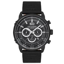 Чоловічий водостійкий наручний годинник Lee Cooper Wolf (Чорний)