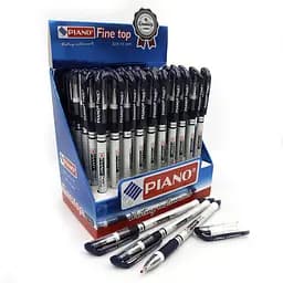 Ручка масляна Piano Track, чорна, грип, 50 шт.