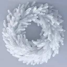 Вінок хвойний різдвяний Hvoya Traditional литий білий 60 см