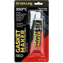 Герметик прокладка Zollex Red Gasket Maker Premium червоний 85 г