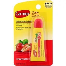 Бальзам для губ Carmex зі смаком полуниці, туба, 10 г