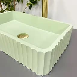 Умивальник VBI Florentia light green matt накладний VBI-015004, Цветной - мініатюра 5