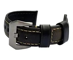 Шкіряний ремінець Primolux F001 Steel buckle для годинника Garmin Vivoactive 4 Black - мініатюра 6