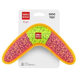 Игрушка для собак Waudog Fun Бумеранг Ш 24 см Д 14 см розовая