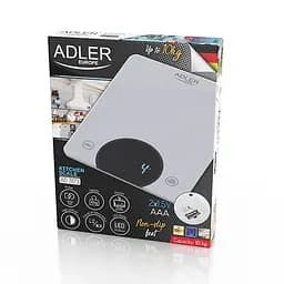 Кухонні ваги Adler AD 3173 до 10 кг похибка 1 г сірі - мініатюра 6