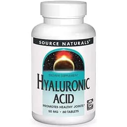 Препарат для суглобів і зв'язок Source Naturals Hyaluronic Acid 50 mg 60 таблеток