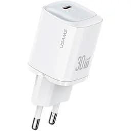 Сетевое зарядное устройство Usams US-CC251 GaN 30W White (CC251TC02) [139649]