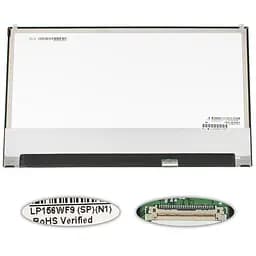 Матриця 15.6 LP156WF9-SPN1 1920х1080, 30pineDP, IPS, LED, SLIM без дод. панелі, вушки сверху, глянець, роз'єм праворуч знизу для ноутбука