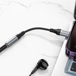 Перехідник Hoco Lightning to 3.5 мм Fresh digital audio converter LS36A 0.12 м DA - мініатюра 2