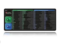 Великий килимок для мишки WorkPlaceShop Поєднання клавіш для Word та Excel 1200 x 500 мм