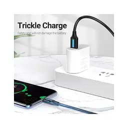 Дата кабель USB 2.0 AM to Micro 5P 1.0m 3A black Vention (COLBF)