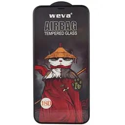 Захисне 2.5D скло Weva AirBag (тех.пак) для Apple iPhone 12 Pro Max (6.7) Чорний
