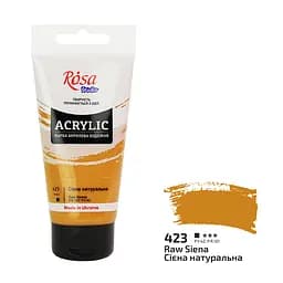 Краска акриловая Сиена натуральная (423) 75 мл Rosa Studio