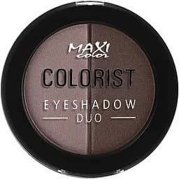 Тіні для повік перламутрові Maxi Color Colorist Duo відтінок 07 (Шоколадний тарт) 3 г - мініатюра 2
