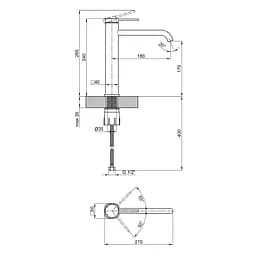 Змішувач для раковини Qtap Robin 1060H102C (QTROB1060H102C) - мініатюра 2
