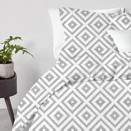 Комплект постільної білизни Cosas Ornament CS3 Полуторний сірий (OrnamentGrey_White_160) - мініатюра 2