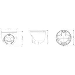 Тепловізійна IP-відеокамера TVT TD-5525E1-VT1(7/PE) Thermal 256*192 f=7mm Optical 5Mp f=8mm (77-00423) - мініатюра 2