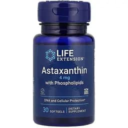 Астаксантин с фосфолипидами Life Extension 4 мг 30 гелевых капсул