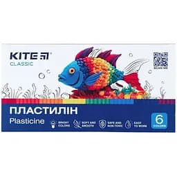 Пластилин восковой Kite Classic 6 цветов 120 г (K-081)