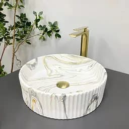 Умивальник VBI Brindisi M stains matt накладний VBI-014101, Мармур