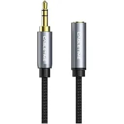 Кабель Cabletime Audio 3.5 мм - 3.5 мм (M/F), 1 м, Black, 3 pin (CF11H)