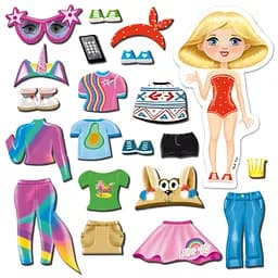 Магнітна гра Одевашка "Trendy girl" Vladi Toys VT3204-32 Укр - мініатюра 3