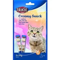 Ласощі Trixie Creamy Snacks для котів з білої риби 5 шт х 14 г