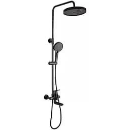 Душова система Frap вилив, лійка 3-функції F2417-6, Чорний матовий