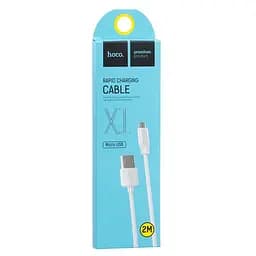 USB Cable Hoco X1 Rapid MicroUSB White 2m - мініатюра 2