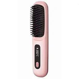 Беспроводная керамическая щетка-выпрямитель с подогревом с 3 температурными режимами 160-200°C (розовый)