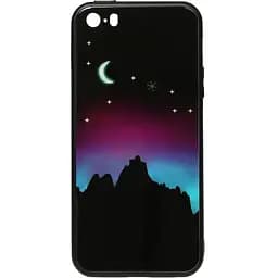 Чохол-накладка Toto Night Light Print Glass Case Apple iPhone SE/5s/5 Young Moon