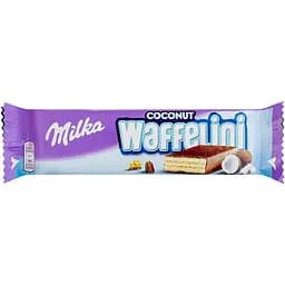 Вафлі Milka Waffelini з начинкою з кокосом 31 г