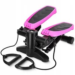 Степпер (мини-степпер) 4FIZJO Evo с эспандерами Black/Pink (P-5905973403870)