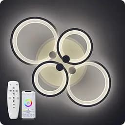 Люстра светодиодная 517 Dlight 3color с пультом 100Вт Белый (01920)