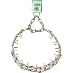 Металевий нашийник для собак Lucky Pet №1, жорсткий нікель, 44-54 см