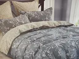 Постельное белье сатин Laura-Grand 21 евро комплект светло-серый